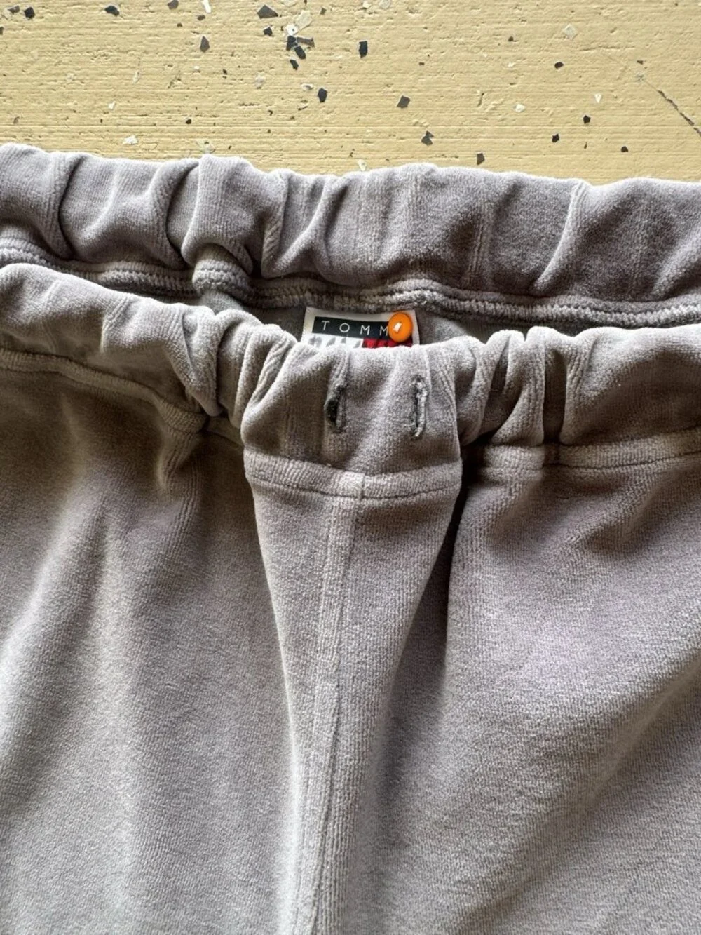 Vintage 90s Tommy Hilfiger Sleepwear Lounge Set Gray Flag Logo Mens Medium